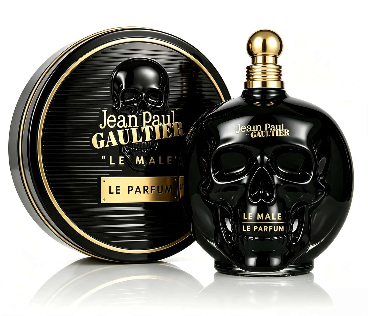 Jean Paul Gaultier 4 Styles Men Perfume Collection Set Le Male Le Parfum Le Beau Le Parfum Original Le Male Eau De Parfum Natural Spray Long Lasting Woody Scent Iconic Torso Shaped Bottle Luxury Metal Cylindrical Gift Can For