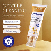 Collagen Cleansing Foam, Gentle Foaming Facial Cleanser With Collagen Face Wash For Deep Cleansing & Hydration Skincare 100g