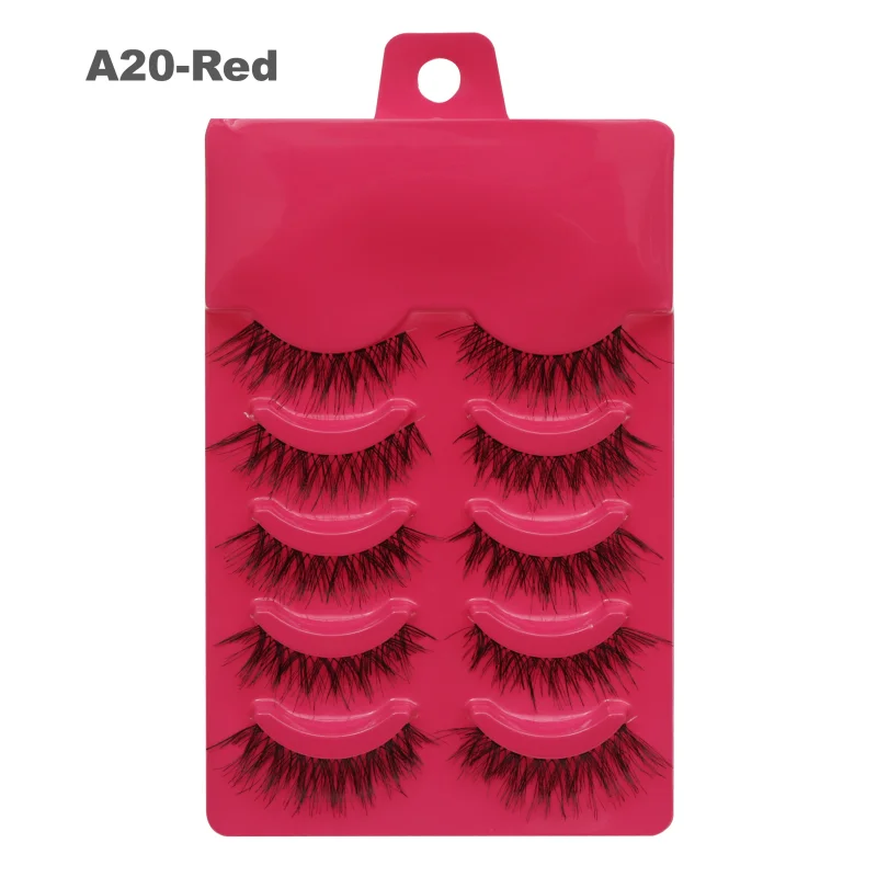 5 Pairs Individual Lashes Wispy Women Makeup Eyelash Extension Natural False Eyelashes Japanese False Eyelashes Cosplay Cilia