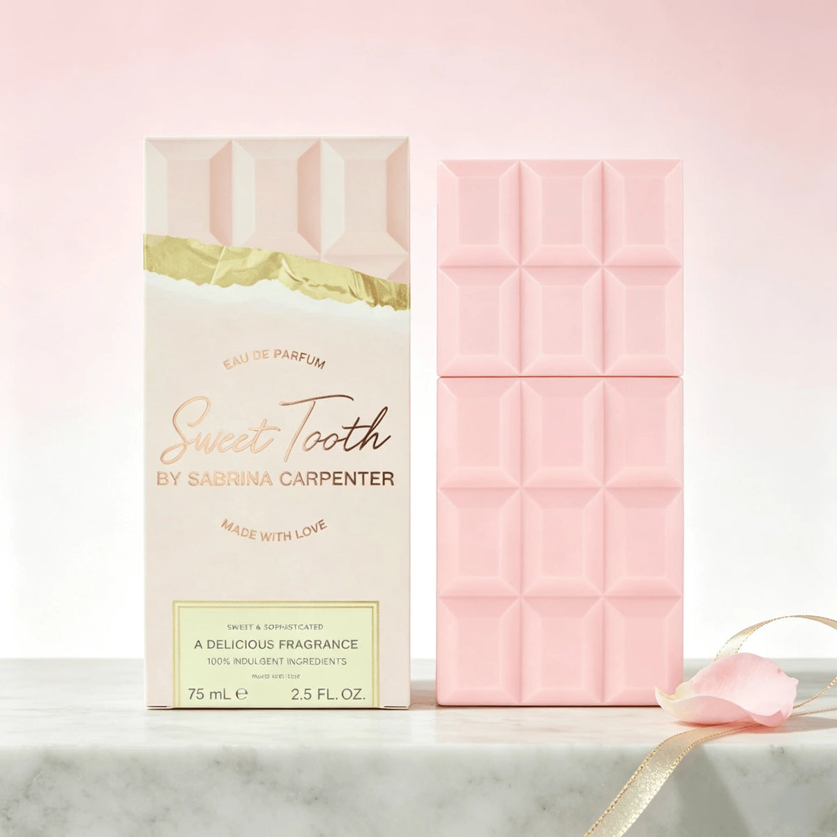 Sabrina Carpenter Sweet Tooth Eau de Parfum For Women Pink Chocolate Bar Shaped Bottle Luxury Gift Box Gourmand Vanilla Chocolate Scent Long Lasting Sweet Creamy Ladies Perfume Spray 75ml