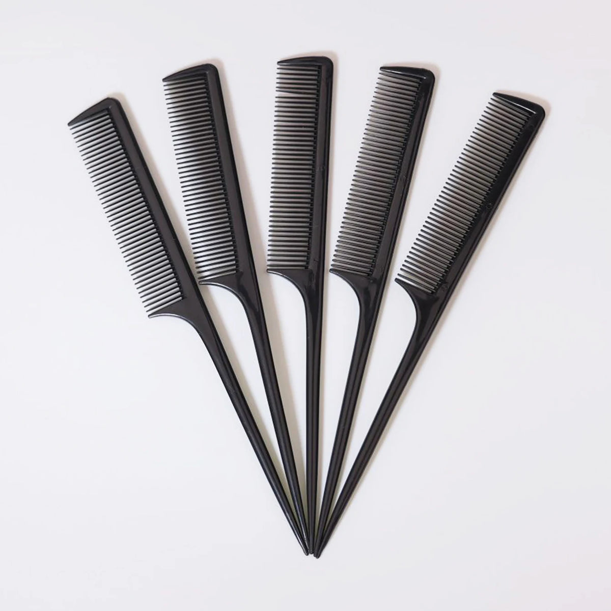 5pcs Rat Tail Comb Set, Distribution Styling Hair Comb, Edge and Back Brushes to Smooth Hair，Special for real hair wigs