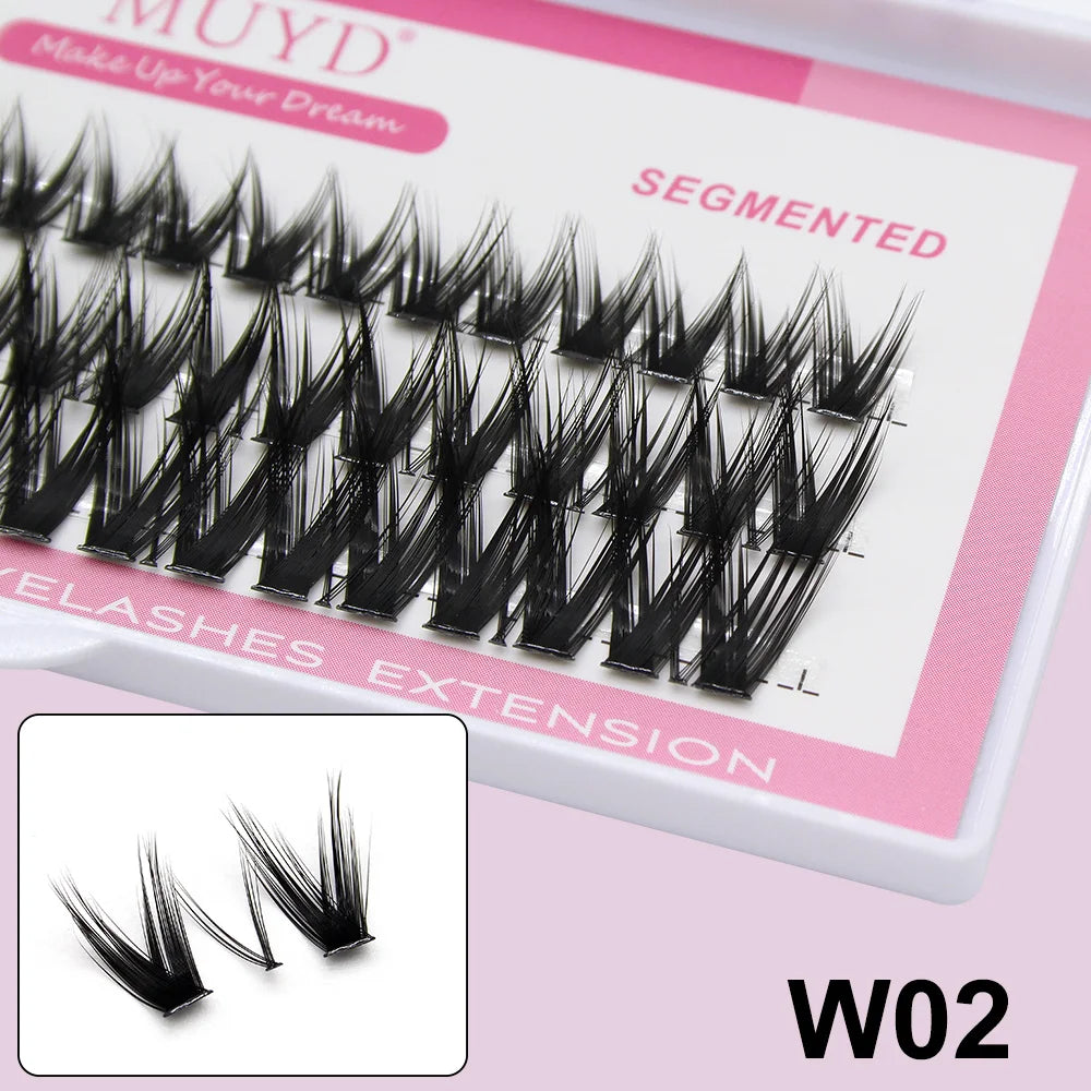 Russian Personal Eyelashes 3D Sexy Fluffy Single Cluster False Eyelashes Are Natural, Soft, And Easy To Operate Makeup Tools