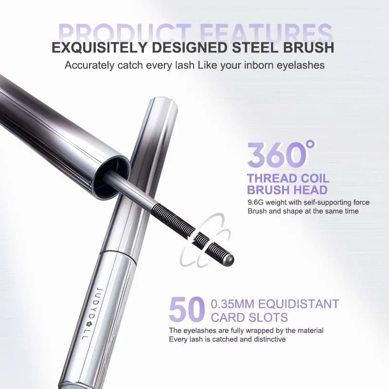 Judydoll 3D Curling Eyelash Iron Mascara, Black & Brown, Curling & Lengthening, Long-Lasting Formula, Waterproof, Smudge-Proof