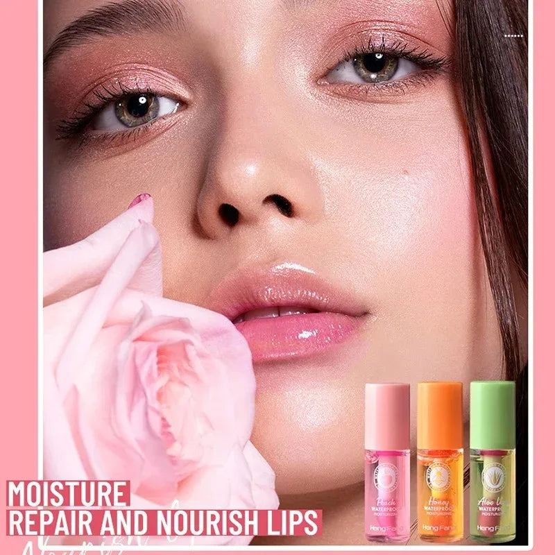 Water Light Lip Gloss Temperature Sensing Moisturizing Color Changing Lip Balm Peach Aloe Vera Brighten Repair Lips Oil Pomade