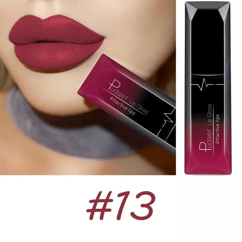 Velvet Matte Liquid Lipstick Waterproof 17 Long Lasting Colors Non Stick Cup Kissproof Smooth Soft Lip Tint for Girls