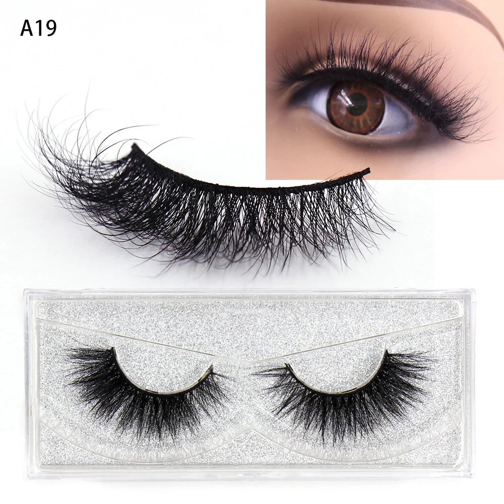 AMAOLASH Mink False Eyelashes 3D Mink Lashes Handmade Glamorous Strip Lashes Volume Fake Eyelashes Natural Long Eye Lashes A10