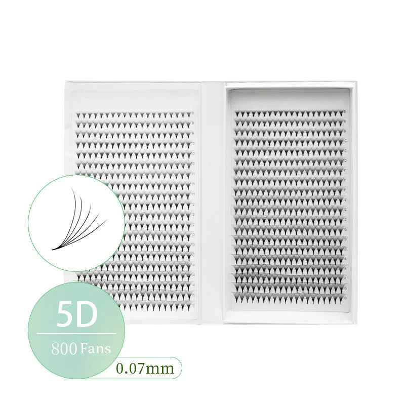 800/1600 Fans Premade Volume Lashes Fan Individual Sharp Pointy Base Premade Russian Volume Fans Eyelash Extension Makeup Tools