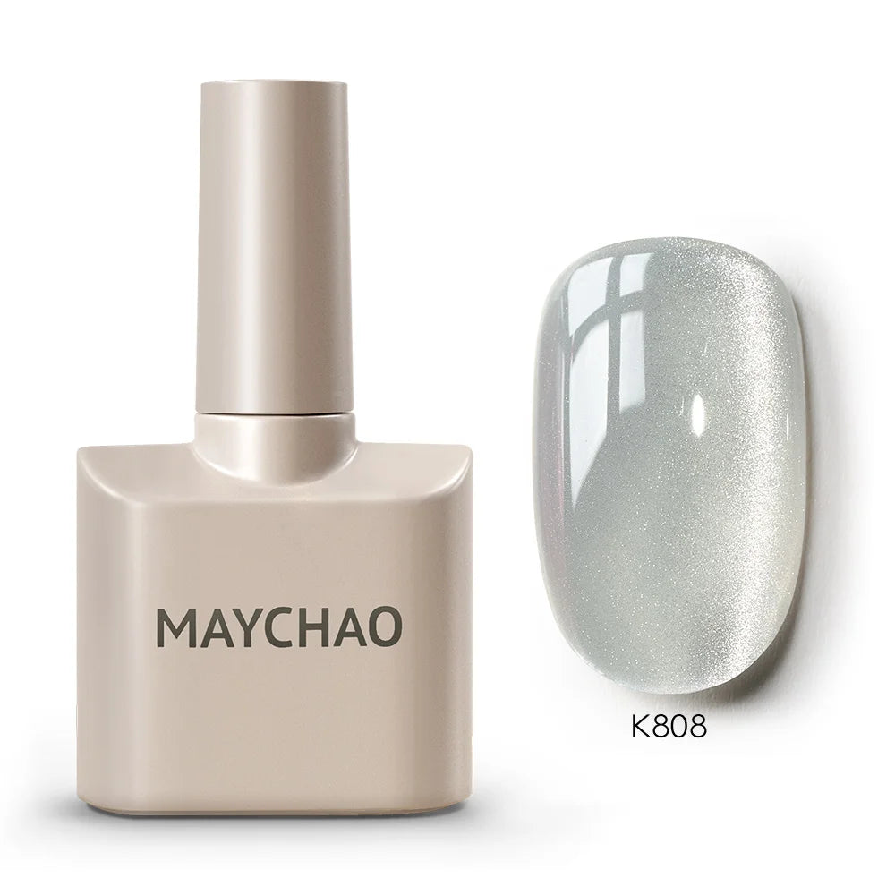 MAYCHAO Cherry Red Gel Nail Polish 12ml Glossy Semi Permanent Soak Off UV LED Frosted Gel Nails Base Painting Varnish