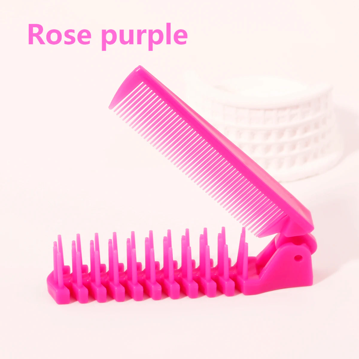 Portable travel folding comb brush anti-static styling massage comb professional hair styling tool Special for real hair wigs