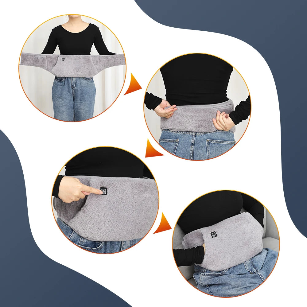 Uterus Warming Belt Electric Heating Pad USB Charging Hand Warmer Graphene Thermal Waist 45/55/65℃ High Temperature Keep Warmer