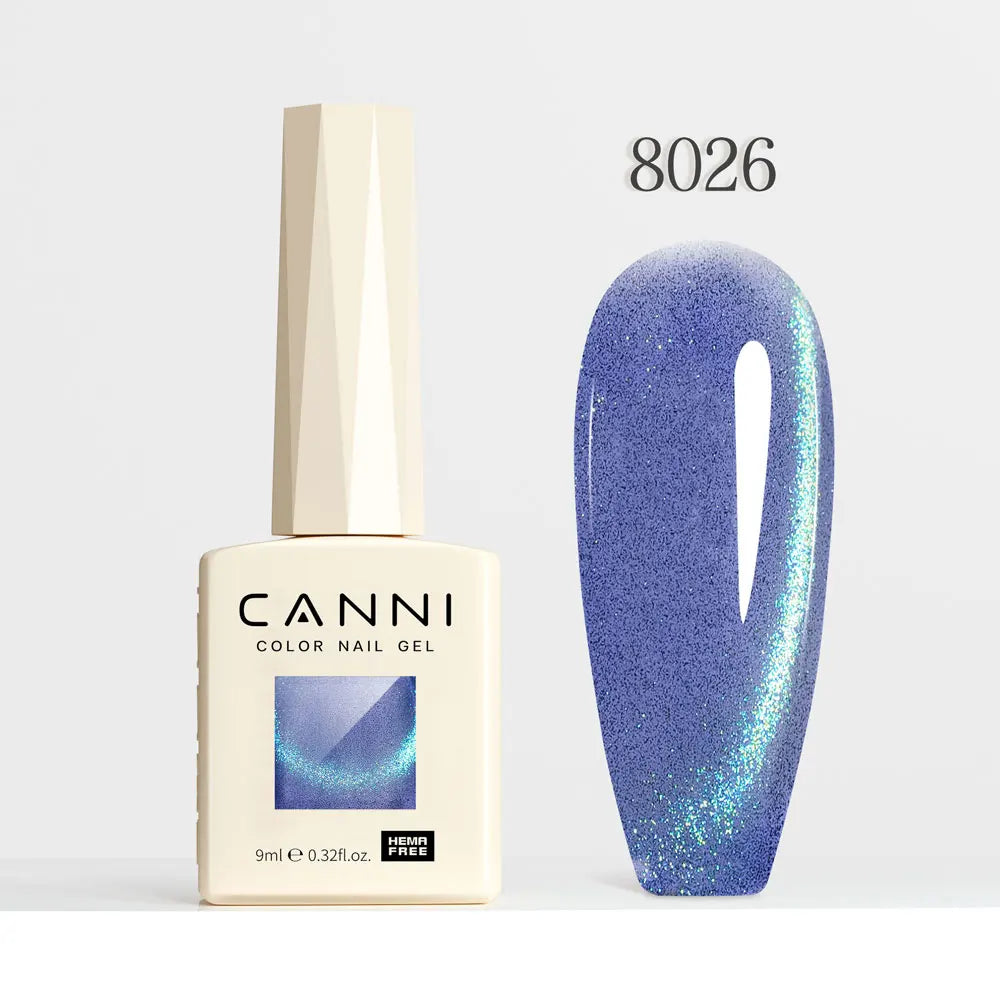 CANNI TPO/HEMA FREE Cat Eye Gel Nail Polish 9ml 48 Colors High Gloss UV-Removable Nail Art for Salon & DIY Manicure