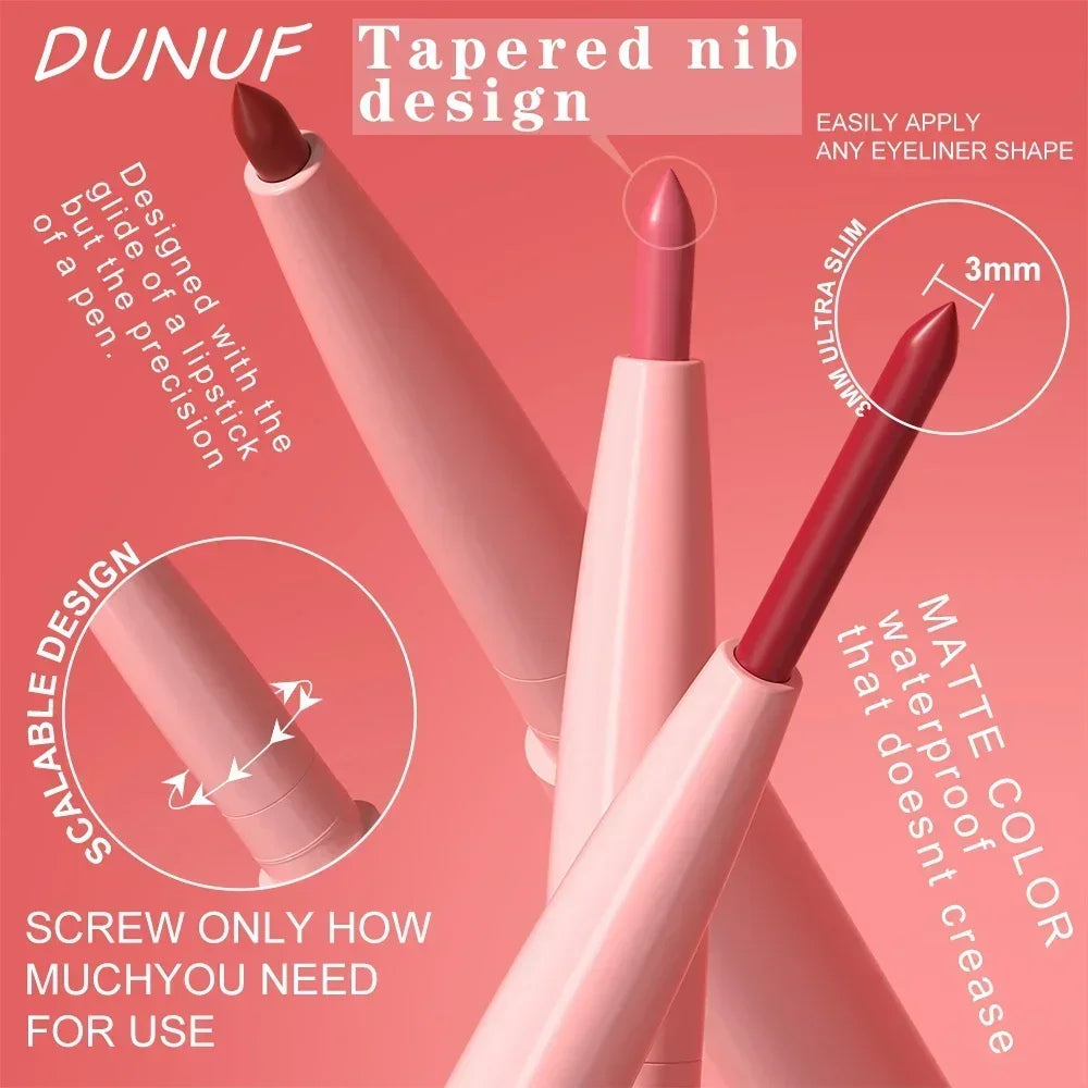 12Color Waterproof Lip Liner Pencil Dark Red Brown Lipstick Pencil Lip Outline Nude Matte Lipstick Crayon Contouring Tint Makeup