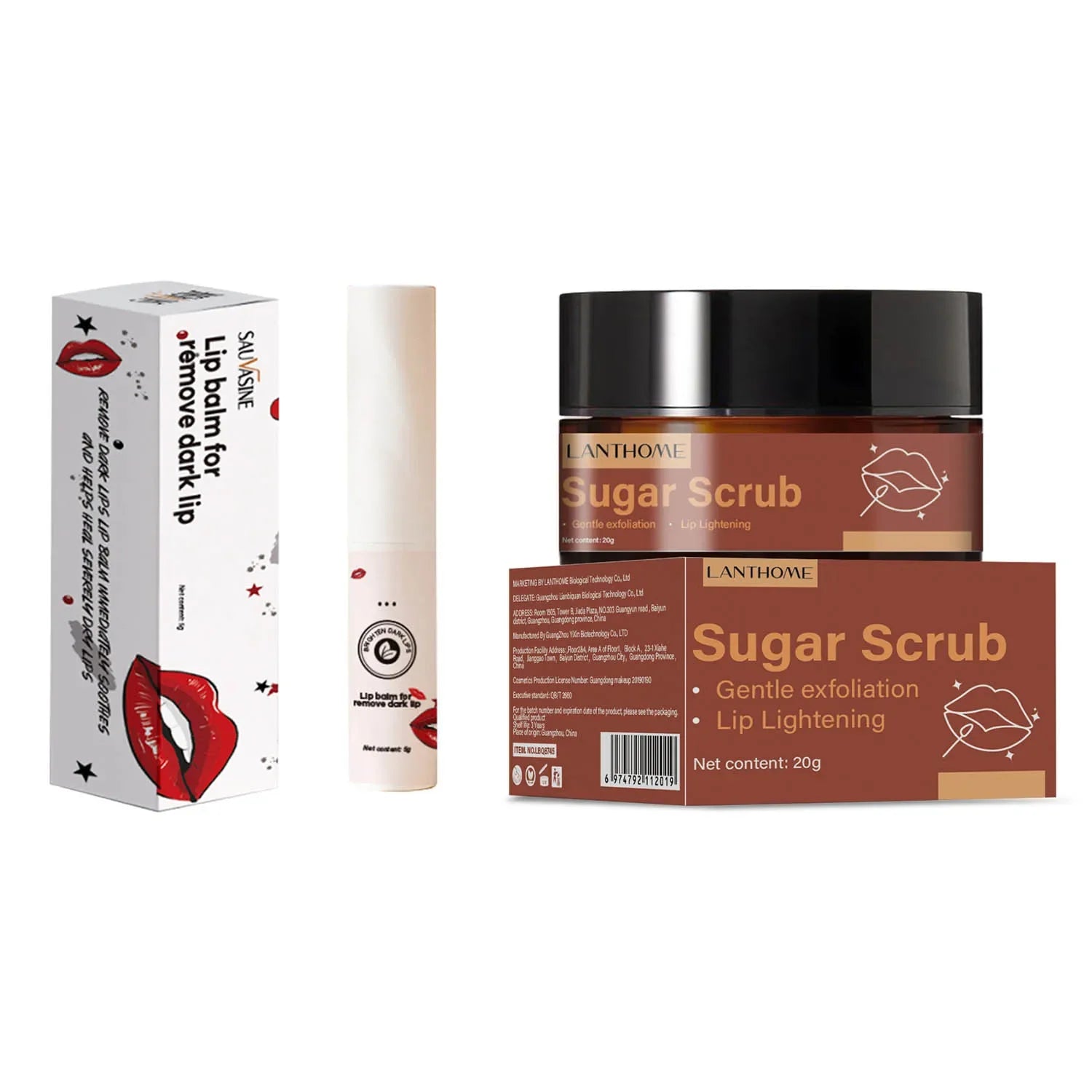 Lip Scrub for Dark Lips Pink Lips Balm Exfoliante Moisturizing Reduce Pigmentation Anti-Cracking Sugar Scrub Lighten Black Lip