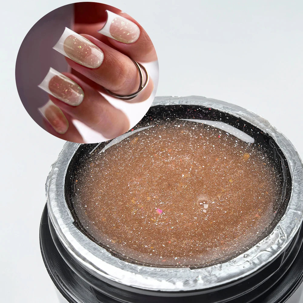 Jillnails Hema TPO Free Natural Yellow Nude Builder Nail Gel 100g/50g 100ml for Nail Extension Sculpting