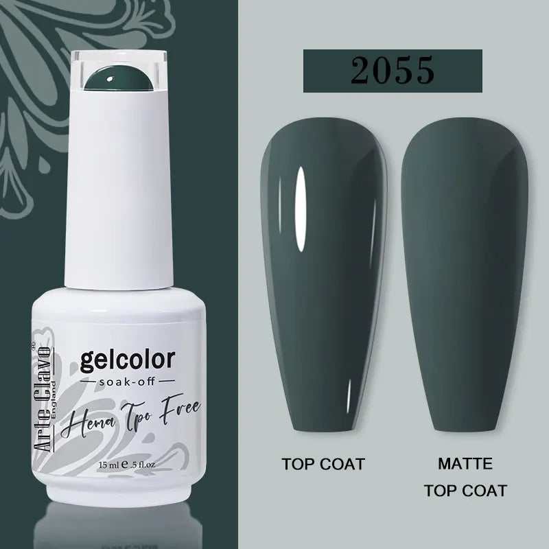 Arte Clavo 116Colors Gel Nail Polish 15ml Colorful Gel Semi Permanent Soak Off UV Gel Nail Art DIY Design Varnishe Nail Supplies