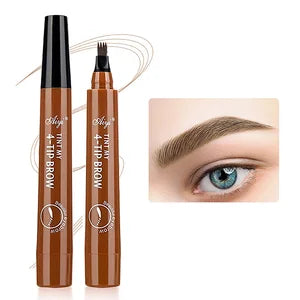 Waterproof Eyebrow Pencil, Quad Eyebrow Pencil, Natural Brow Makeup Long-Lasting Non-Fade Liquid Water Eyebrow Pencil (5 Colors)