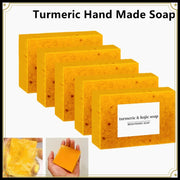 1/2/3Pcs  Turmeric Hand Made Soap, Lemon Kojic Acid Soap, Shower and Facial Soap Body Care
