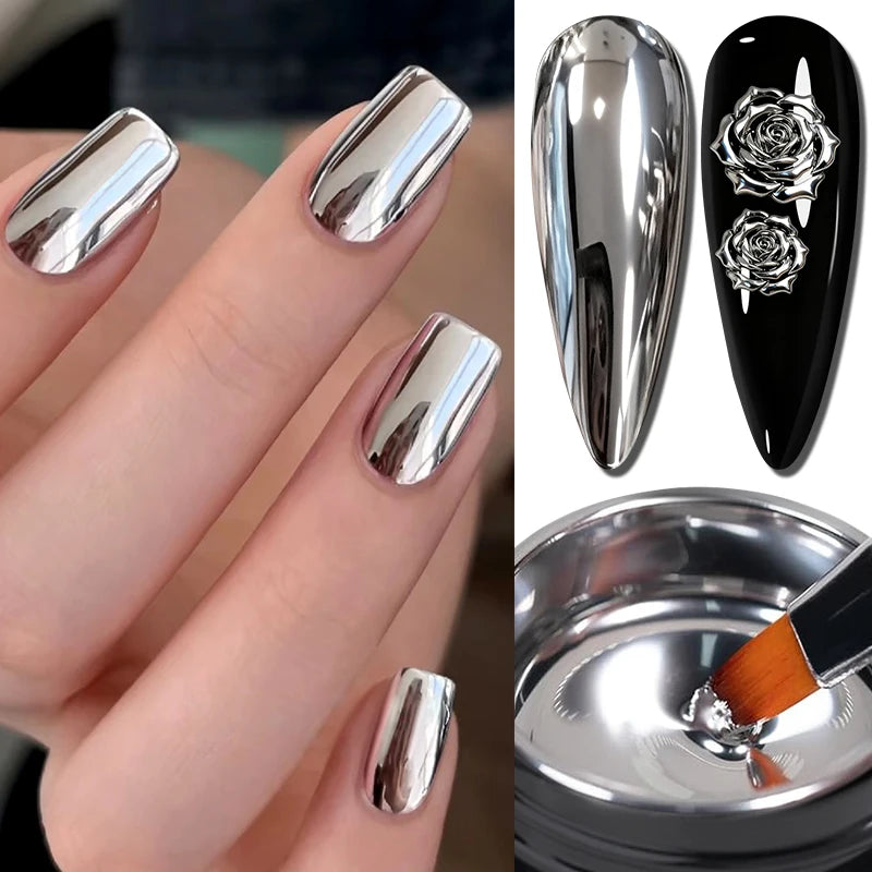 AWStorG15ml 2 IN 1 Crystal Top Coat Transparent Soak Off UV LED Nails Art Manicure Gel Nail Polish Varnishes Primer Function Gel