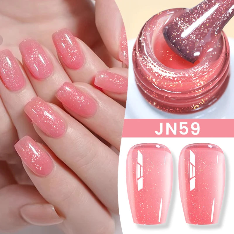 BORN PRETTY 10ml Translucent Color Gel Polish Jelly Nude Autumn Jelly Amber Semi Permanent UV Gel Nail Art Soak Off Gel Varnish
