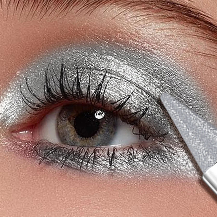 12 Colors 1PC Waterproof Eyeshadow Sticks Long Lasting High Pigmented Shimmer Metallic Glitter Eye Shadow Makeup Brown Cosmetic