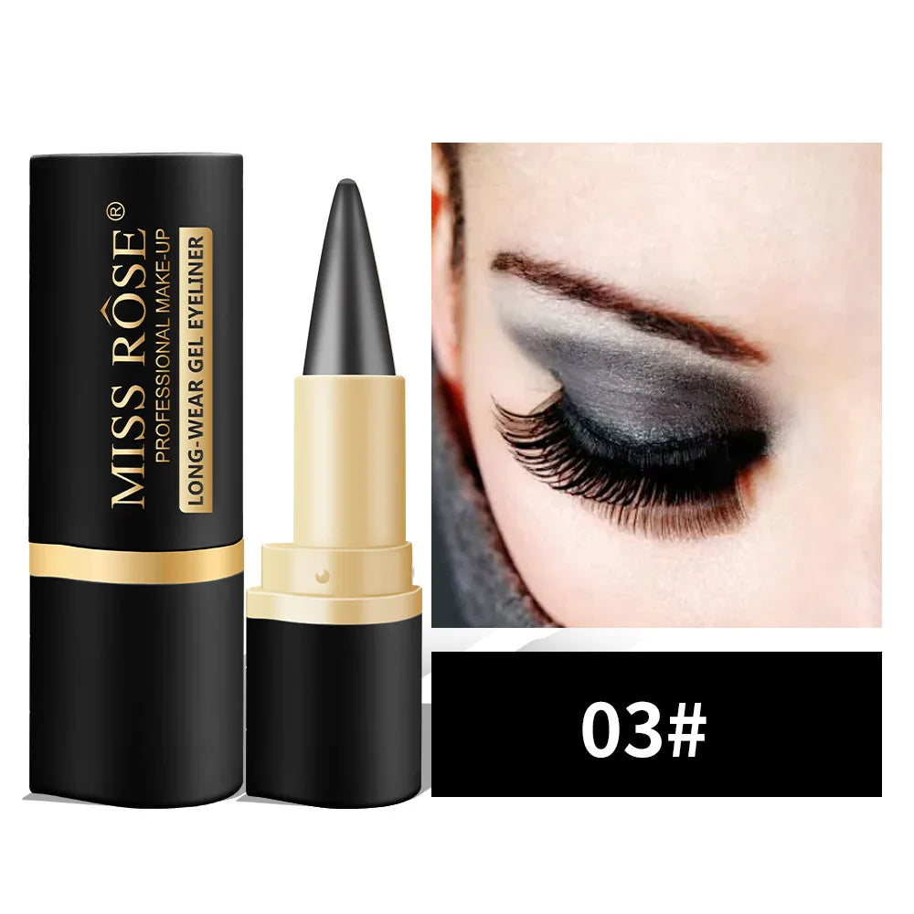 Gel Eyeliner Quick Dry Matte Smudge Proof Waterproof Eye Liner Pencil Bridal Wedding Day Party Stage Makeup for Women Girls