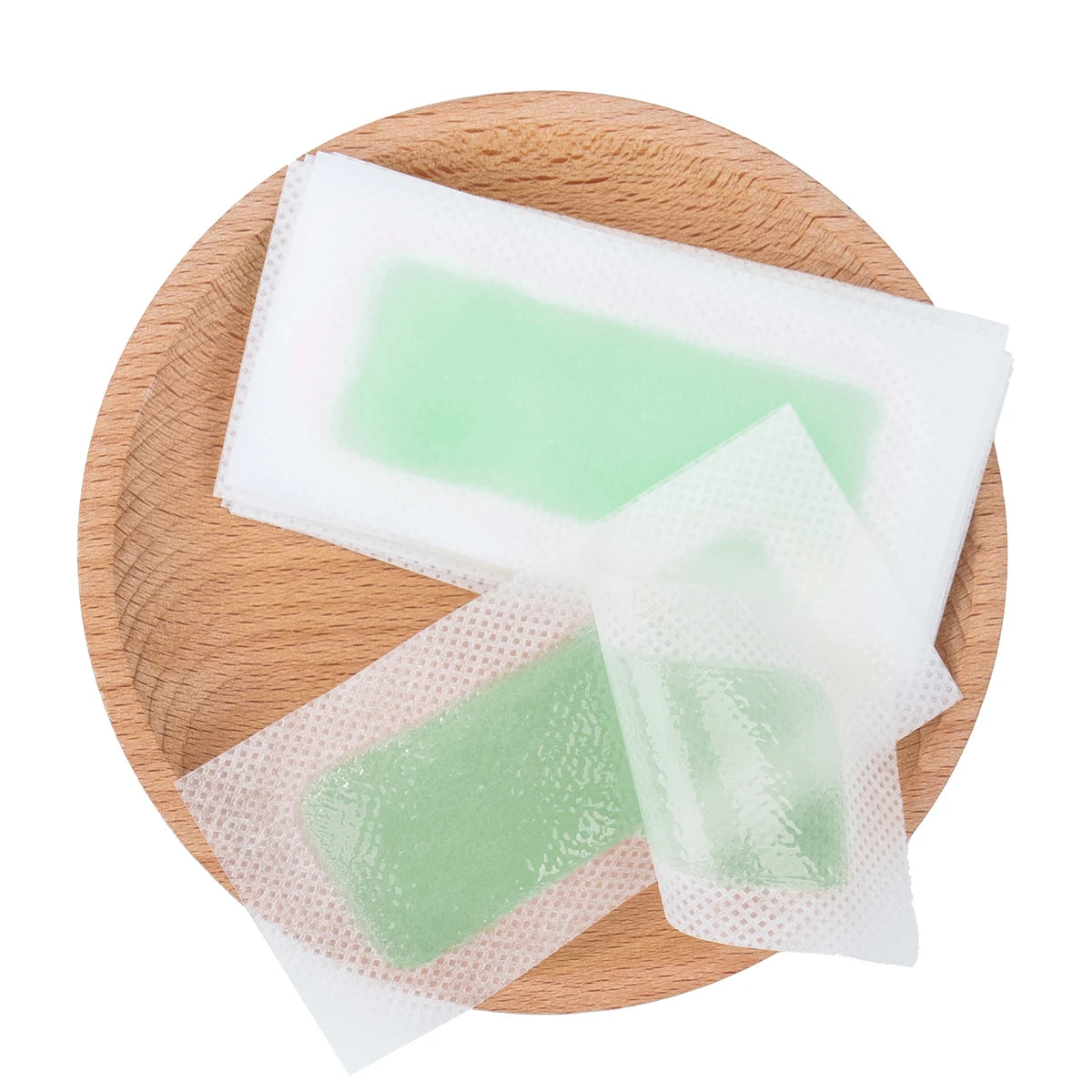 15Pcs Aloe Scent Disposable Hair Removal Wax Strips, Face & Body Depilatory Wax for Eyebrow Lip Armpit