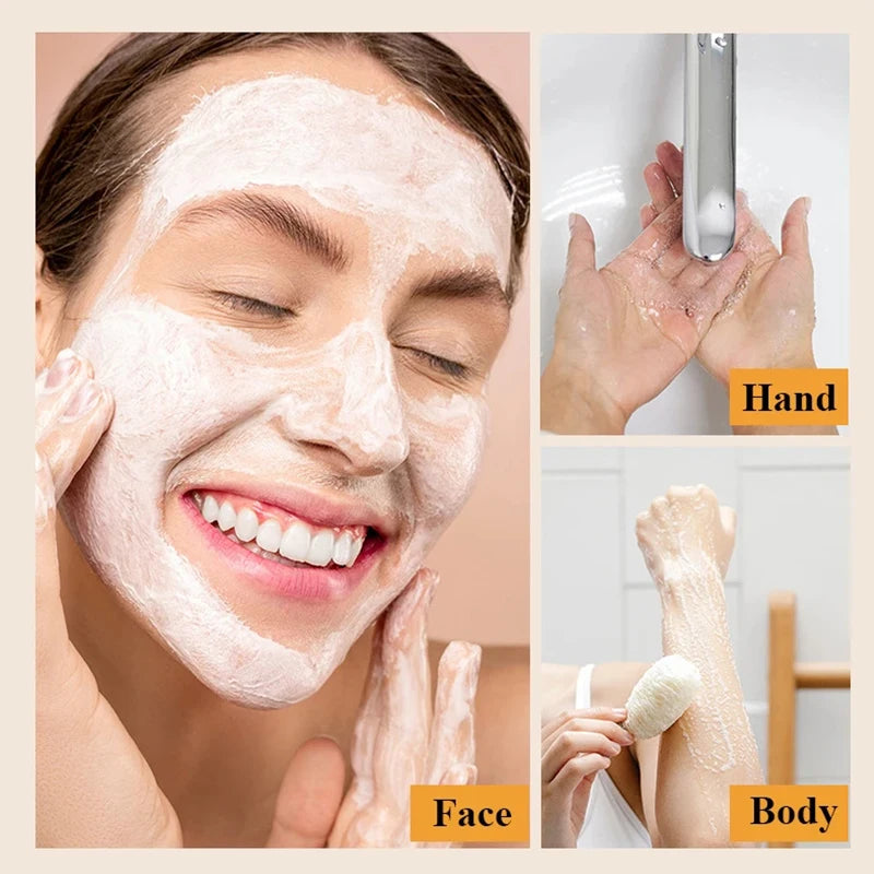 Bamboo Charcoal Handmade Soap Skin Moisturizing Deep Cleansing Oil Control Blackhead Remover Face Wash Hair Bath Skin Care 100g