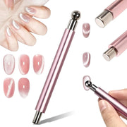LINMANDA 3 In 1 Dual Headed Cat Eye Nail Art Magnetic Stick Multifunctional Nail Art Magnet Design Tool Suitable for Home DIY