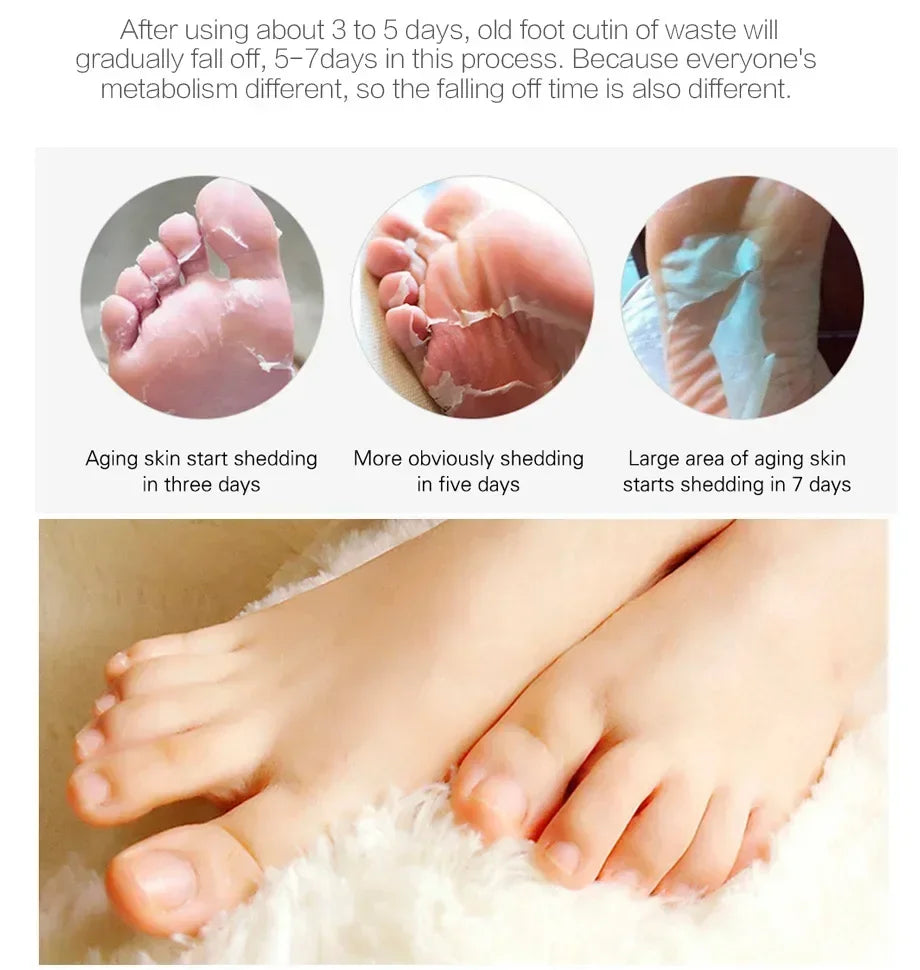 Aloe Vera Foot Mask Peeling for Legs Feet Mask Scrub Exfoliating Socks for Pedicure Anti Crack Heel Remove Skin Foot Patch