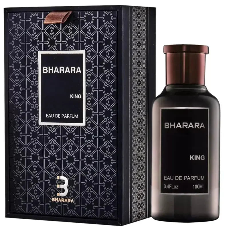 Bharara King Eau de Parfum 3.4oz/100ml Woody Spicy Fragrance for Men with Travel Spray