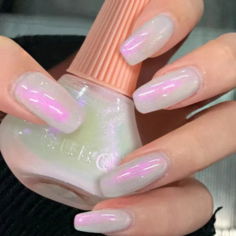 12ml  No-bake Quick Dry Nail Polish Shimmer Nail Polish Quick Dry No Peelable Long Lasting Nail Art Varnish 45 Colors