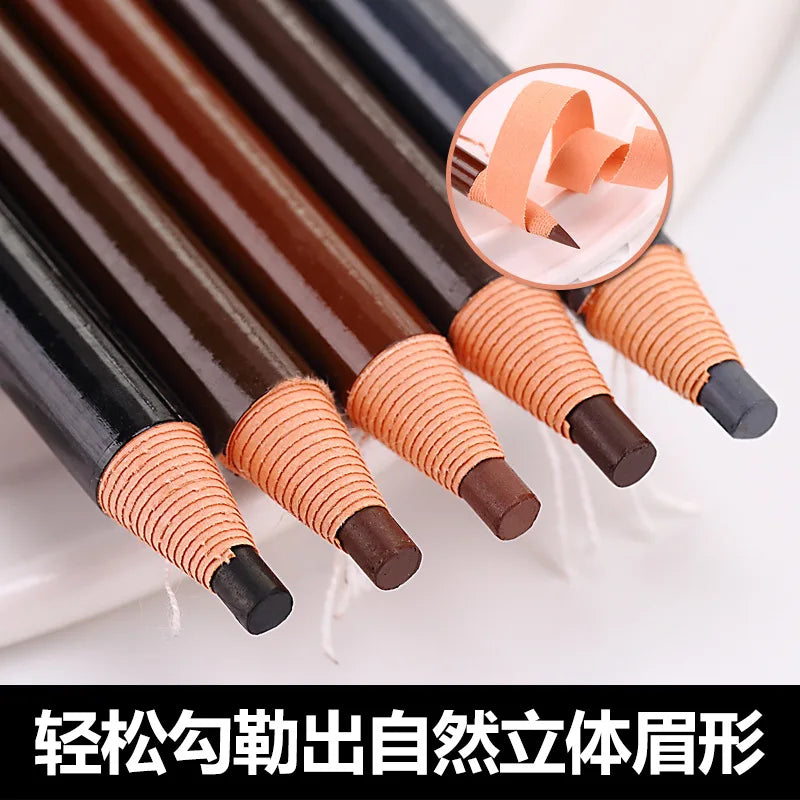 5Pcs Long Lasting Eyebrow Pencil Waterproof Tattoo Pen Eyeliner Black Brown Gray Natural Pull Eye Brow Enhancers Cosmetics Tool