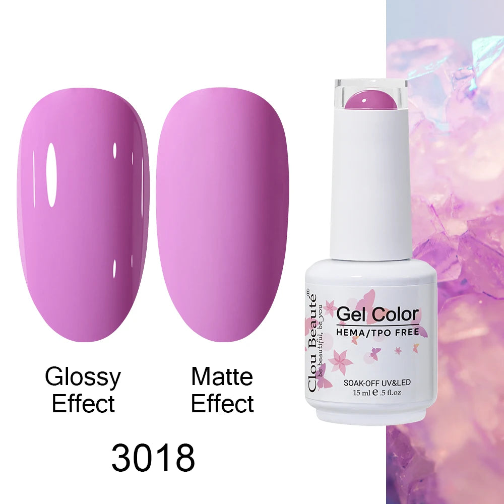 Clou Beaute Gel Nail Polish Neon Brown Royal Blue Red Green Pastal Nude Nail Art Varnishes Gel Lacquer Top Coat UV Gel Nail