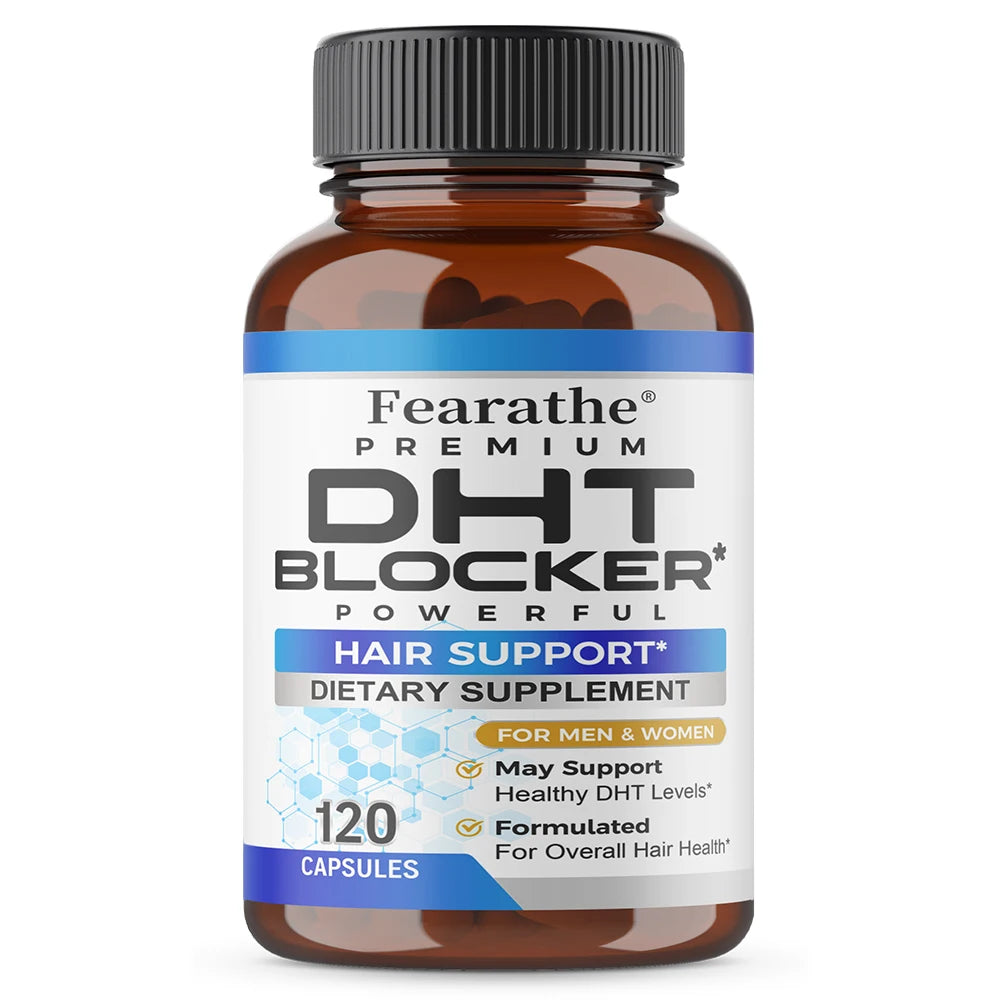 DHT Blocker, Powerful Saw Palmetto and Biotin Hair Growth Supplement, Promotes Hair Growth, Strengthens Hair and Scalp