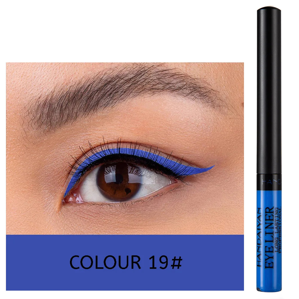 Neon UV Glow Eyeliner Pen Waterproof Matte Liquid Color Eye Liner Pencil Vibrant Yellow Red Purple Makeup Cosmetic