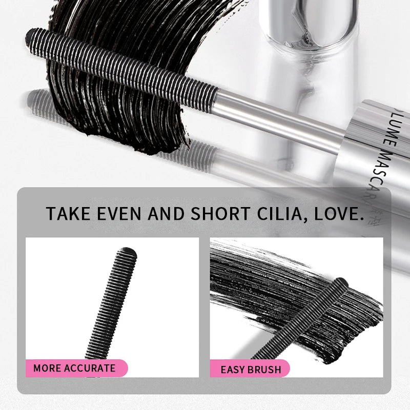 Long-lasting curling mascara Waterproof and sweat-proof Separates each lash Thick and voluminous Steel tube mascara