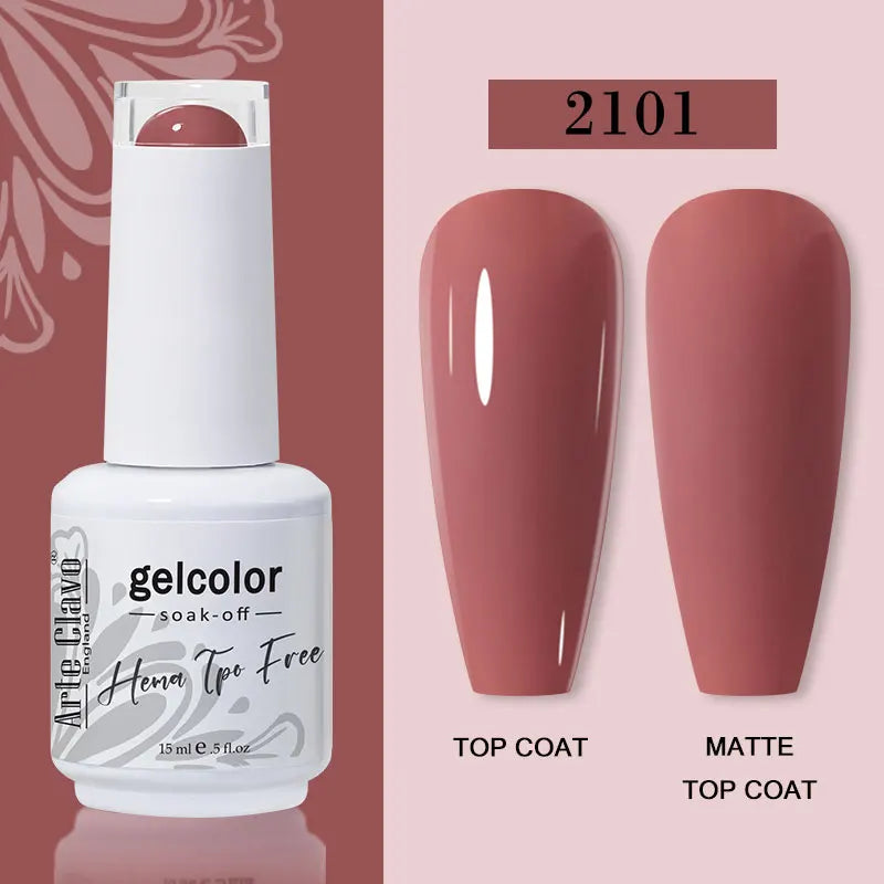 Arte Clavo 116Colors Gel Nail Polish 15ml Colorful Gel Semi Permanent Soak Off UV Gel Nail Art DIY Design Varnishe Nail Supplies