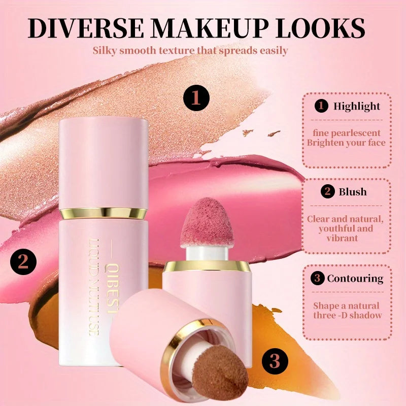 Easy to color and trim matte liquid blush naturally clear