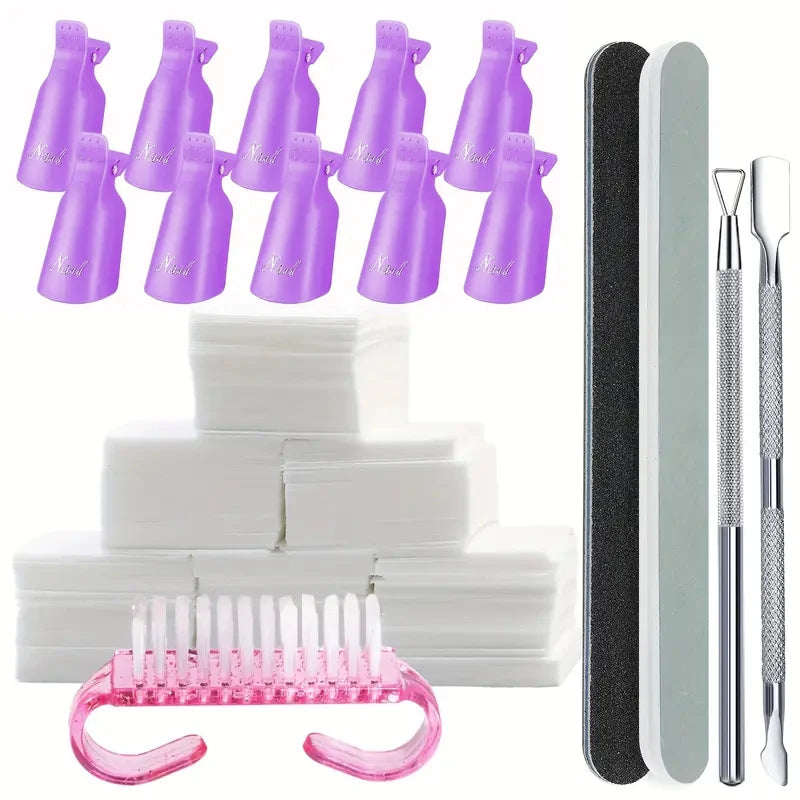 LULAA 10Pcs/16Pcs Plastic Acrylic Nail Art Soak Off Cap Clip UV Gel Polish Remover Wrap Tool Gel Nail Polish Remover Clips
