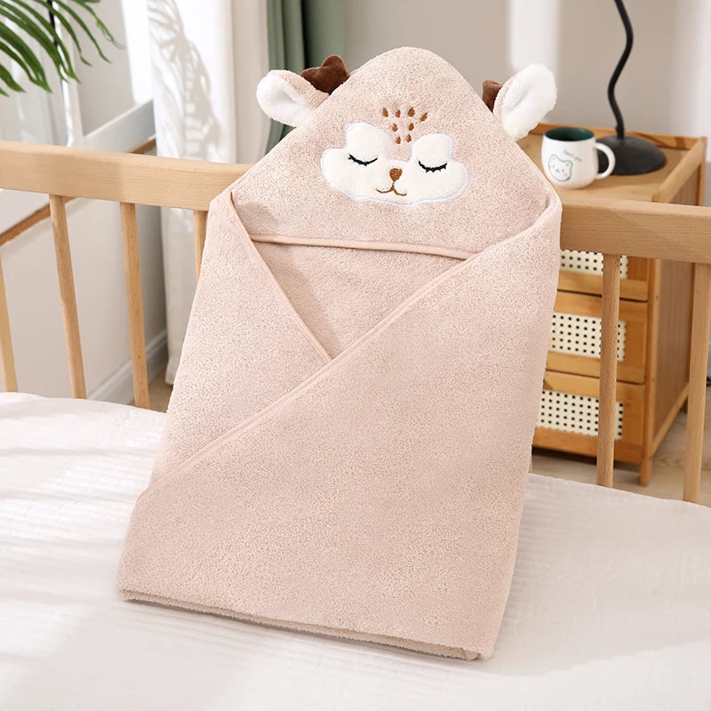 New Coral Fleece Bath Towel for Infants and Children, Suitable for Use in Bathrooms, Swimming Pools, Beaches, and Families. Can Be Used as a Newborn Blanket. Super Absorbent, Comfortable and Soft Fabric. New Pattern Design. M