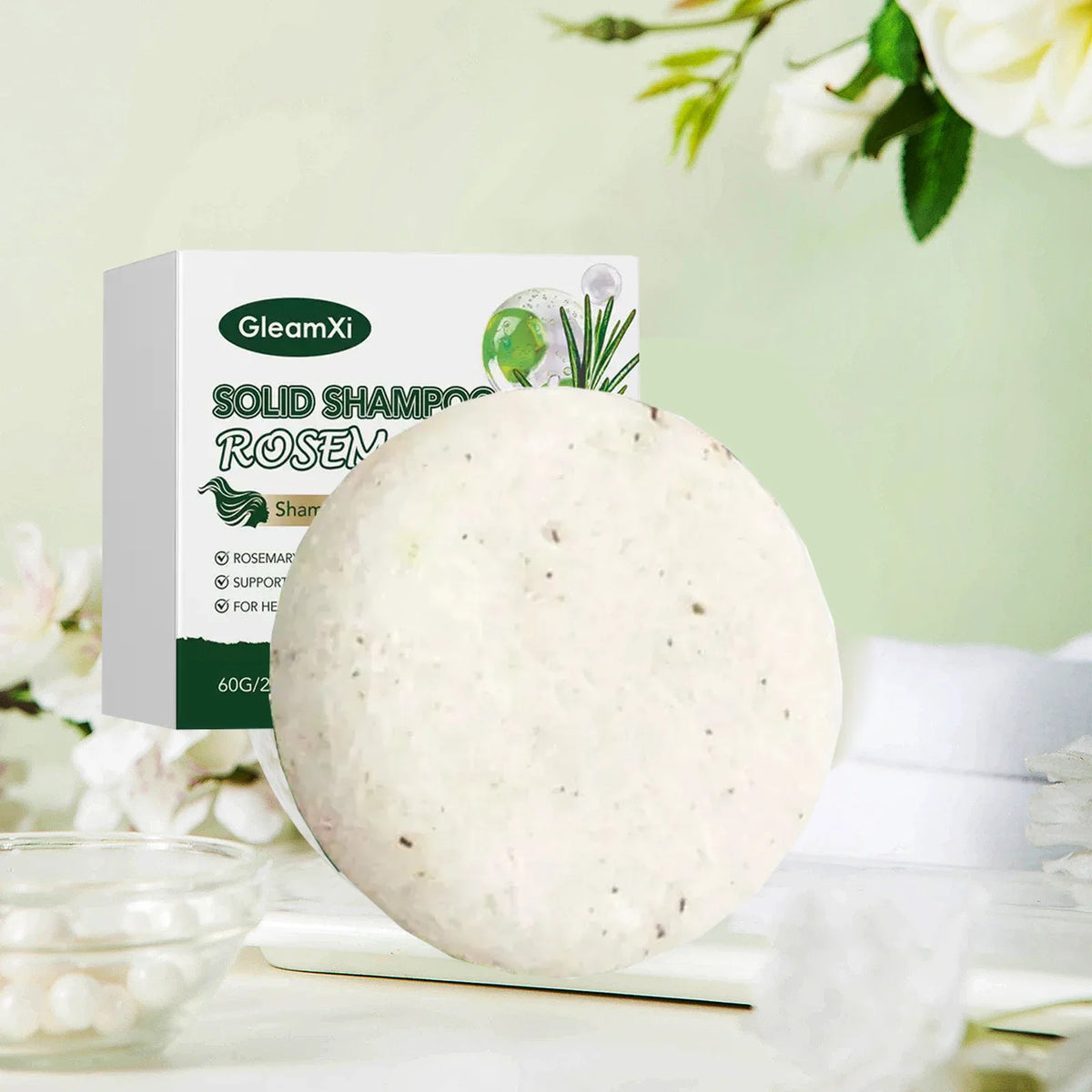 Nourishing and repairing: Rosemary shampoo soap, escorting hair