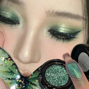 Metallic Glitter Eyeshadow Cream Chameleon Butterfly Green Shimmer Highlighter Pearlescent Eyeshadow Palette Sparkle Eyes Makeup