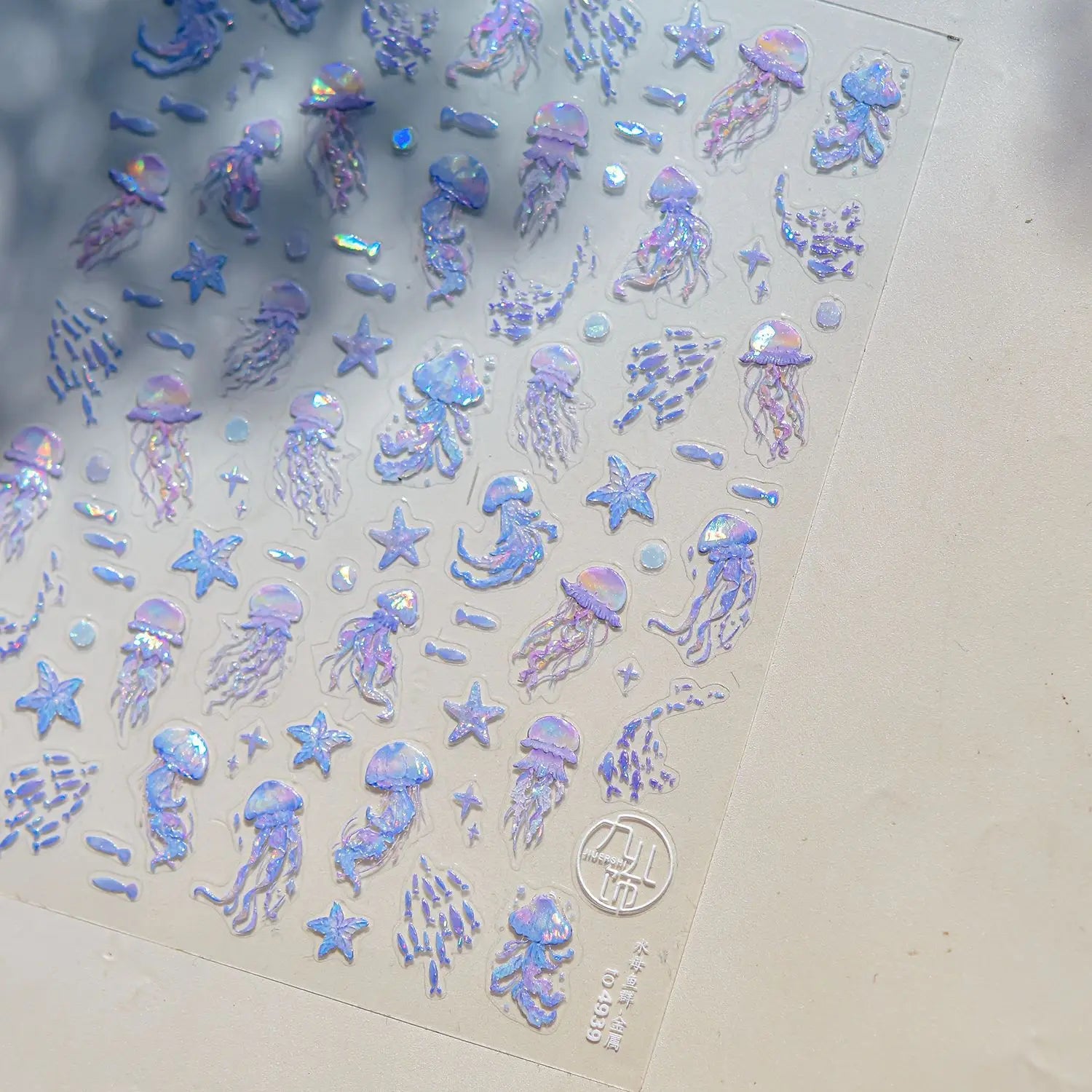 5D Rich Goldfish Nail Stickers Lotus Carp Ribbons Nail Art Appliqués Handmade Creative Nail Art Decorations