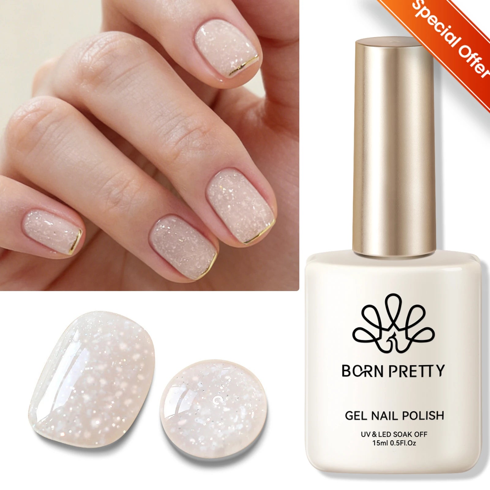 BORN PRETTY 15ml Red Cat Magnetic Gel Nail Polish Gold Glitter Shine Soak Off UV Gel Nail Art Varnish NailSupplies