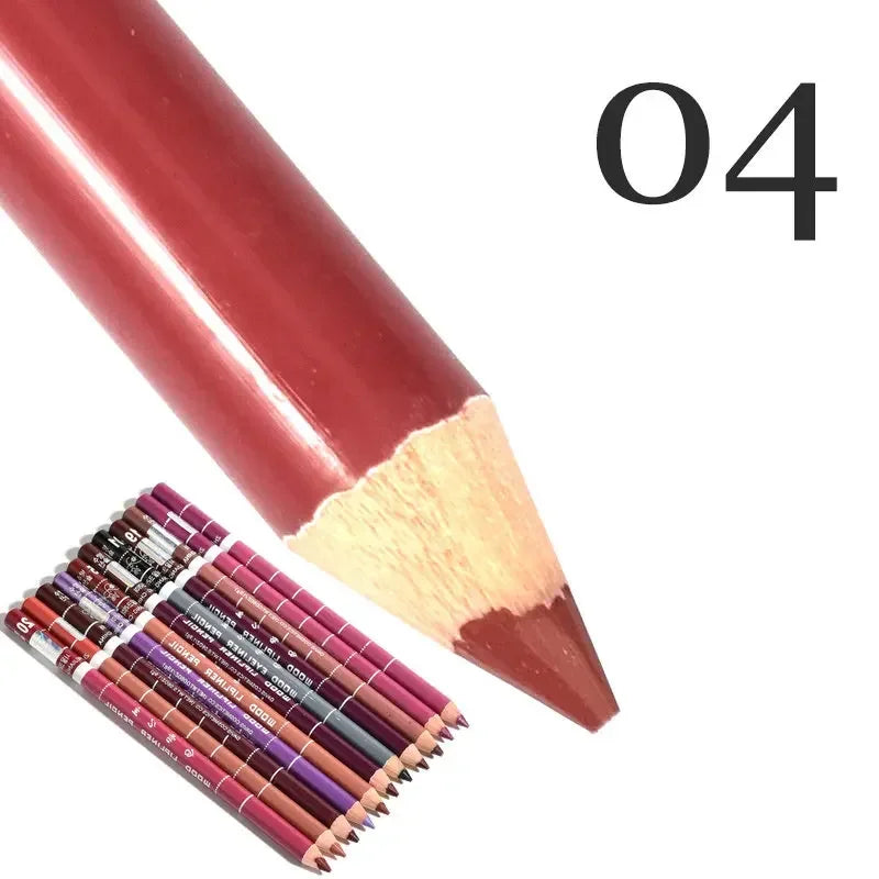 28Color Antifouling Lip Liner Professional Lipstick Pen Precise Waterproof Lip Outline Pencil Lip Makeup Lasting Eyeliner Creamy