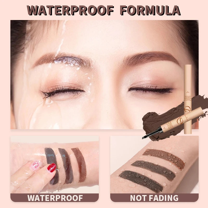 OCHEAL  2 In 1 Eyebrow Dyeing Cream 3 Colors Waterproof  Tinted Long-lasting Eyebrow Stamp Pencil Pomade Makeup Cosmetics