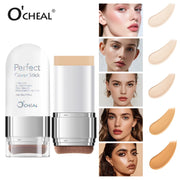 O'CHEAL Perfect Cover Stick Thin And Comfortable Concealer Foundation Cream Stick Instant Natural Waterproof Long-lasting Makeup