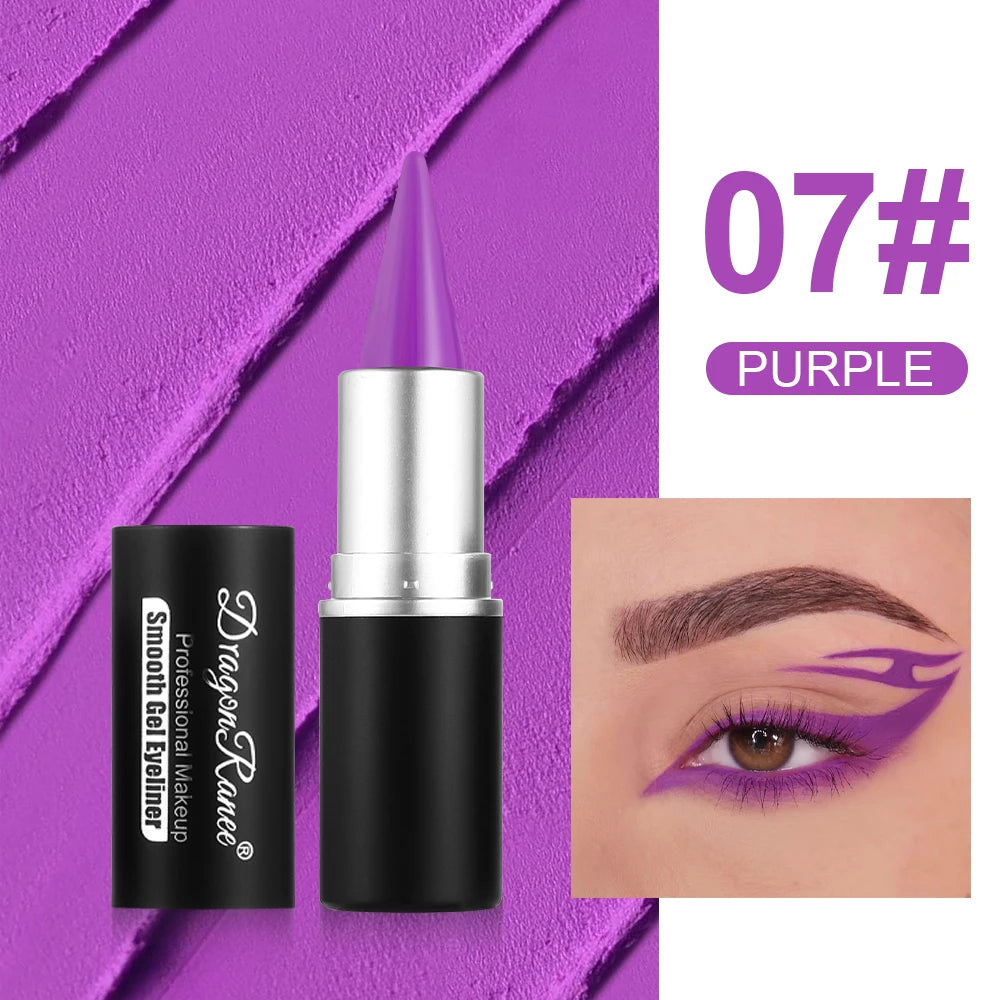 Colored Eyeliner Is Waterproof and Sweat-Proof, Does Not Smudge, Easy for Beginners to Use, Green, Purple, Black, Long-Lasting, Does Not Come Off, Eyeliner Pen for Festival Performance Makeup