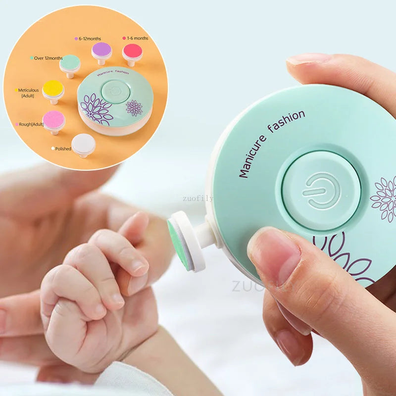 Electric Baby Nail Trimmer Kid Nail Polisher Tool Infant Manicure Scissors Hygiene Kit Set Adult Nail Clipper Cutter for Newborn