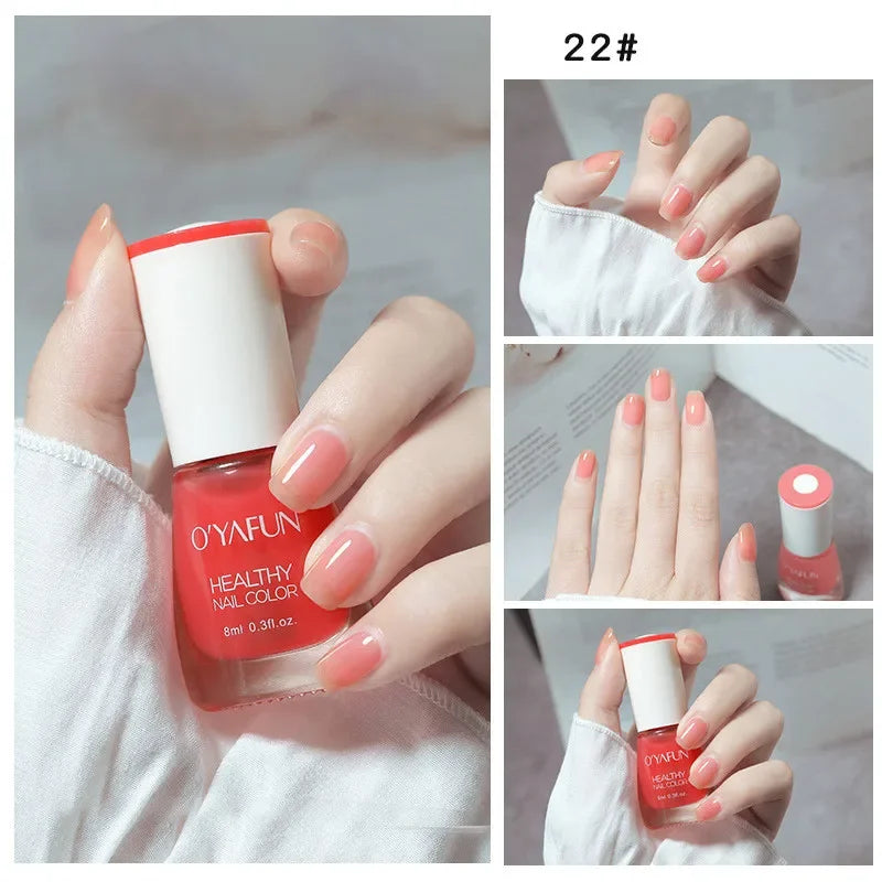 Matte Waterproof No-bake Nail Polish Nail Art Tearable Quick Dry Normal Without Lamp Nail Polish Glitter Sequins UV Varnish